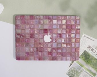 Pink Purple Mosaic Pattern Macbook Air Case |Hard Laptop Case for Macbook Air 11/13/15 Pro 13/14/15/16 Cover |Laptop Sleeve,Gift for Friend