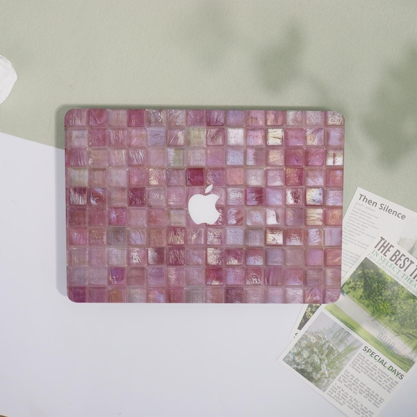 Pink Purple Mosaic Pattern Macbook Air Case |Hard Laptop Case for Macbook Air 11/13/15 Pro 13/14/15/16 Cover |Laptop Sleeve,Gift for Friend
