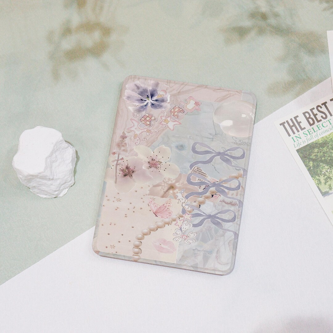 Pastel Pink Floral Collage Kindle Case Custom for Paperwhite 12th/11th ...