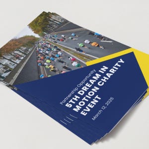 Printed booklet of Non-profit event sponsorship package template photos