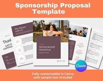Modèle de proposition de sponsoring d'événement : brochure de 8 pages (toile, téléchargement numérique)