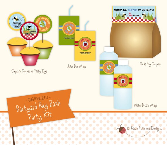 Custom Backyard Bug Bash Birthday Party Printables Package Etsy