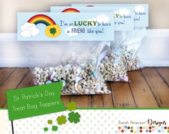 PRINTABLE - St. Patrick's Day Treat Bag Toppers - Instant Download