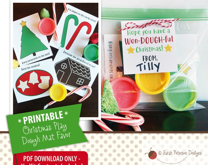 Instant Download PRINTABLE - EDITABLE - Mini Christmas Play Dough Mats ...