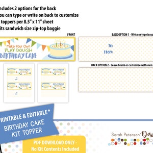 Instant Download PRINTABLE - EDITABLE - Make Your Own "play Dough ...