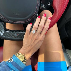 High Quality IGI Certified Oval Lab Diamond Engagement Ring Big 5 carat Oval Cut Lab Grown Hidden Halo Diamond Ring 14k Hailey Bieber Ring