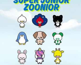 Super Junior Zoonior Character 1 Set - Etsy Singapore