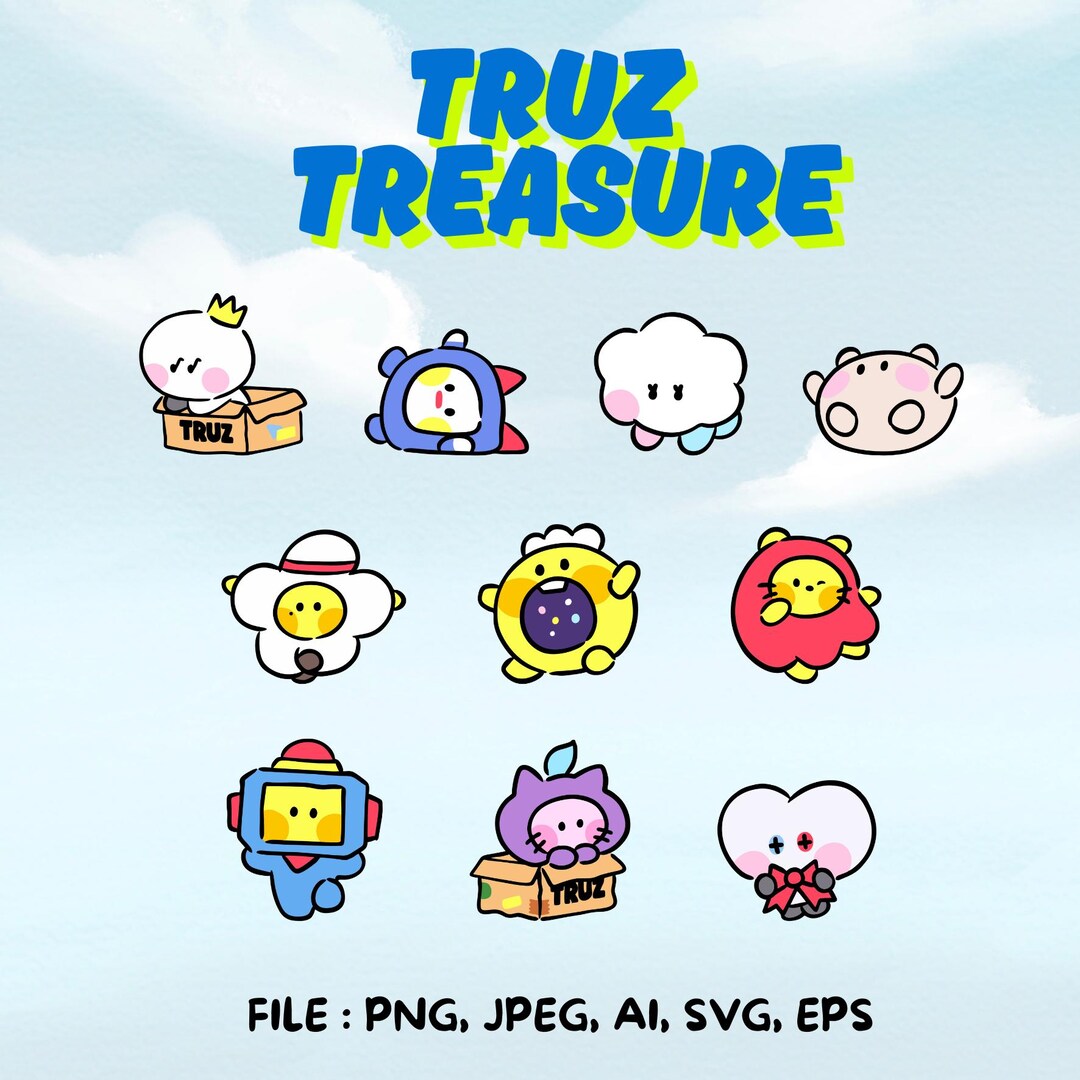 Treasure TRUZ 10 Character 1 Set - Etsy Israel