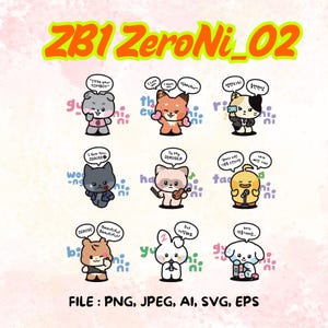 Zerobaseone ZB1 Zeroni Words Character 1 Set
