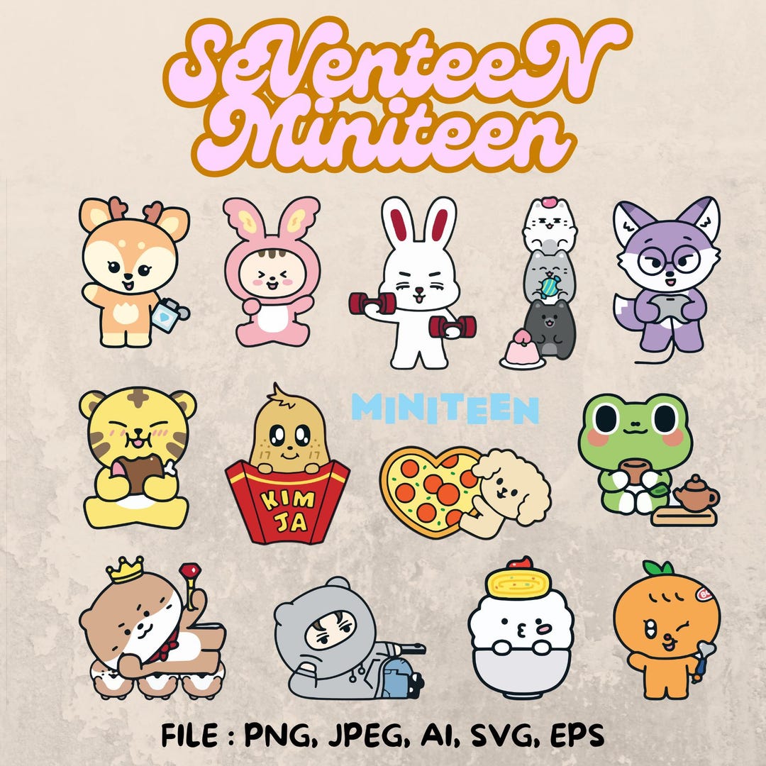 Seventeen Miniteen Play 13 Character 1 Set - Etsy