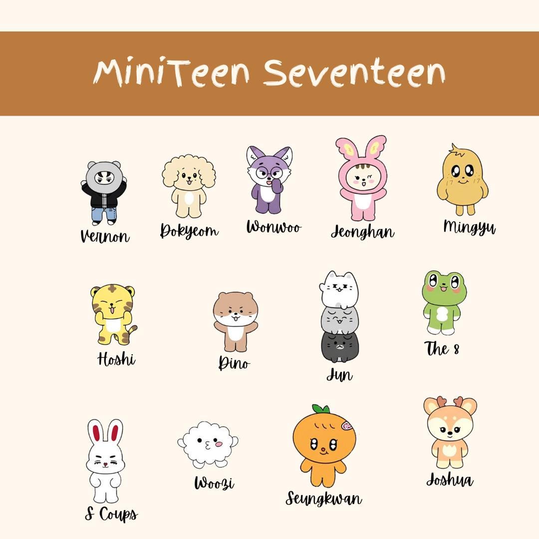 Seventeen Miniteen 13 Character 1 Set - Etsy