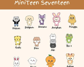 Seventeen Miniteen 13 Character 1 Set - Etsy