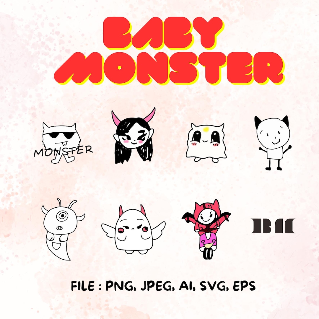 Baby Monster 7 Character 1 Set - Etsy