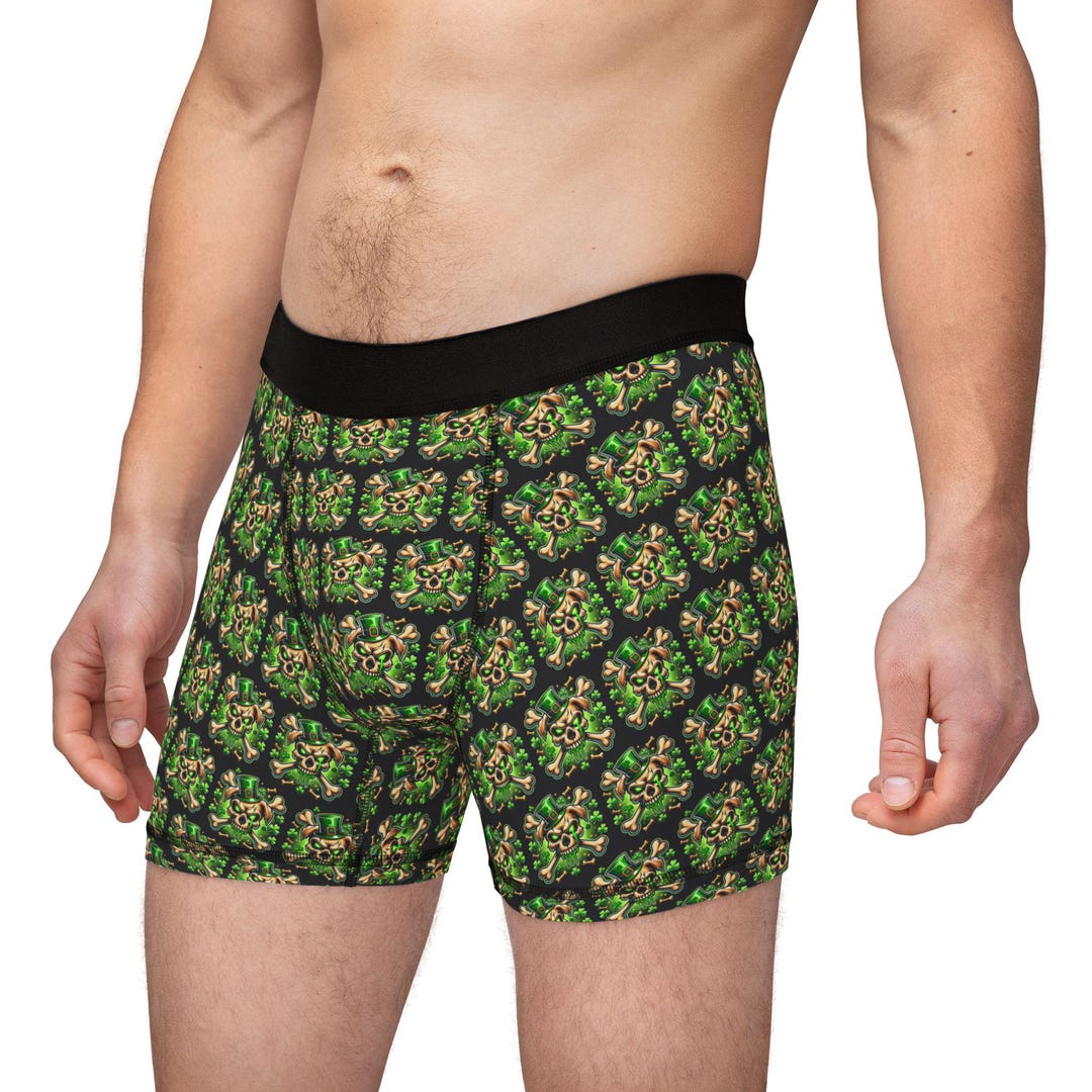 St Patricks Day, Green Men's Boxers, Dog St Patricks Day Graphic, Funny ...