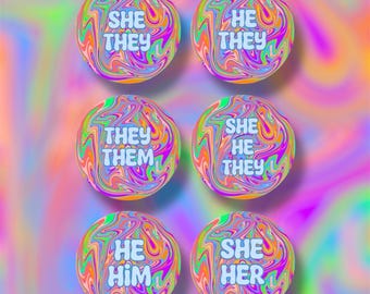 Alphabet Soup Pronoun Pins