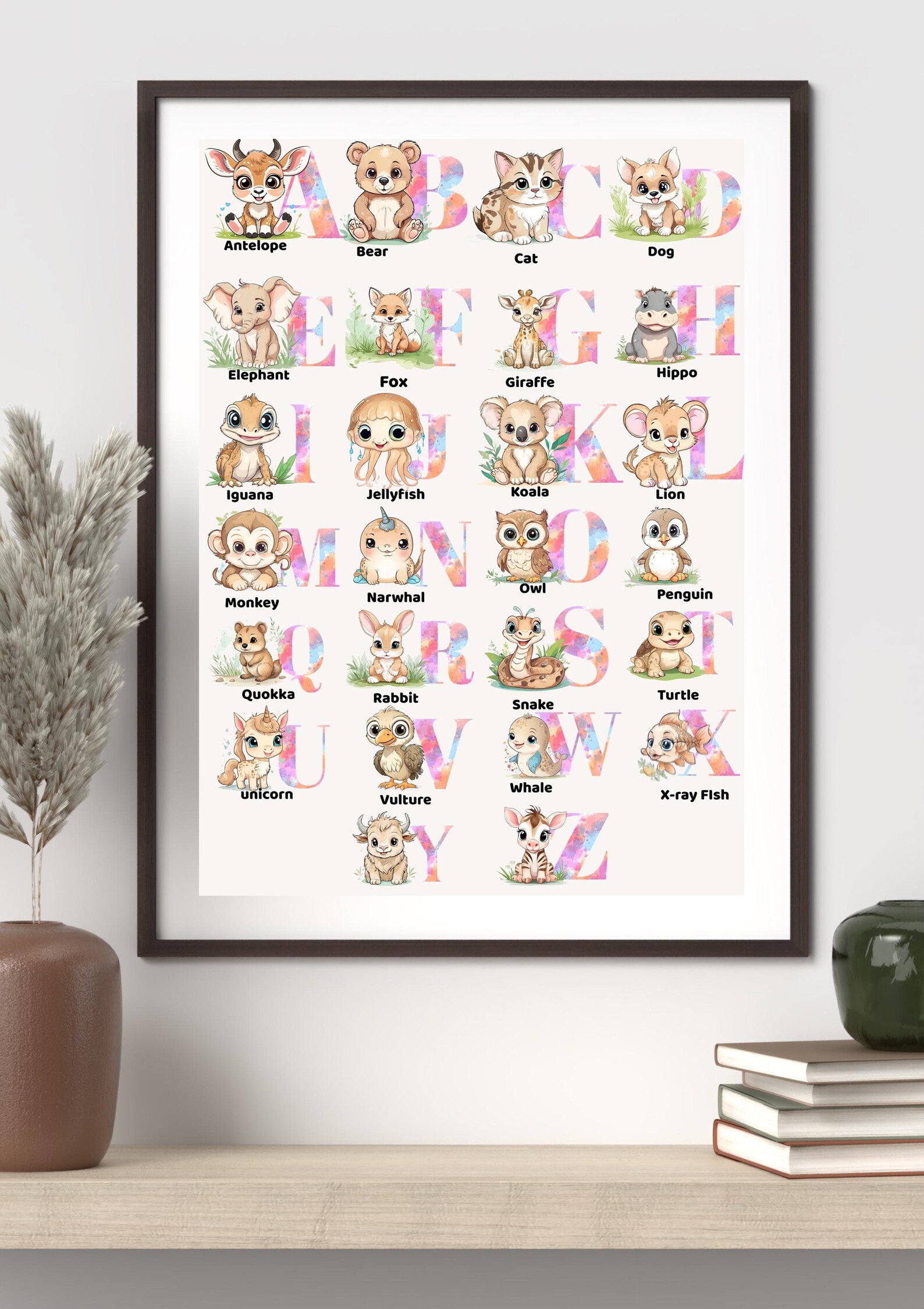 Printable ABC Animal Alphabet Poster | Nursery Wall Art | Kids Room ...