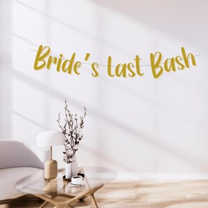 Bachelorette Banner, Custom Bridal Shower Banner,  Personalized Script Glitter Sign,  Party Banner, Bride-to-be Banner, Gold Glitter Banner