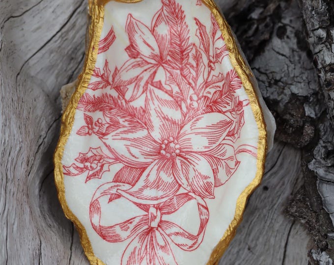 Decoupage Oyster Shells - Trinket Dish - Soap Dish