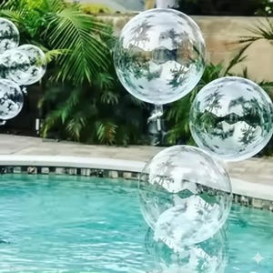 50pcs Clear Bobo Balloons Round Helium Bubble Globos for Wedding Birthday Baby Shower Decor