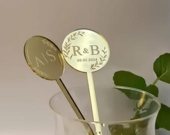 Personalisierte Cocktail Drink Rührer | Benutzerdefinierte Hochzeit, Babyparty, Party Decor Swizzle Sticks