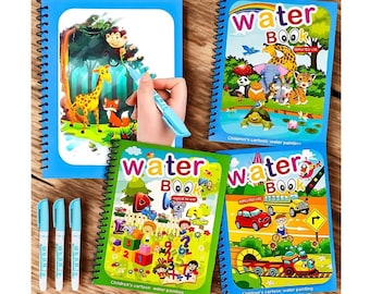 Magic Water Coloring Book Reusable Drawing Graffiti Gift-Book Kids Early Education Learning Toys Set