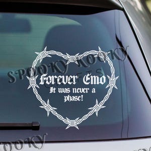 Elder Emo it was never a phase car sticker|Emo sticker|spooky car accesories|Emo Kid|car bumper sticker|custom car window sticker|Spooky