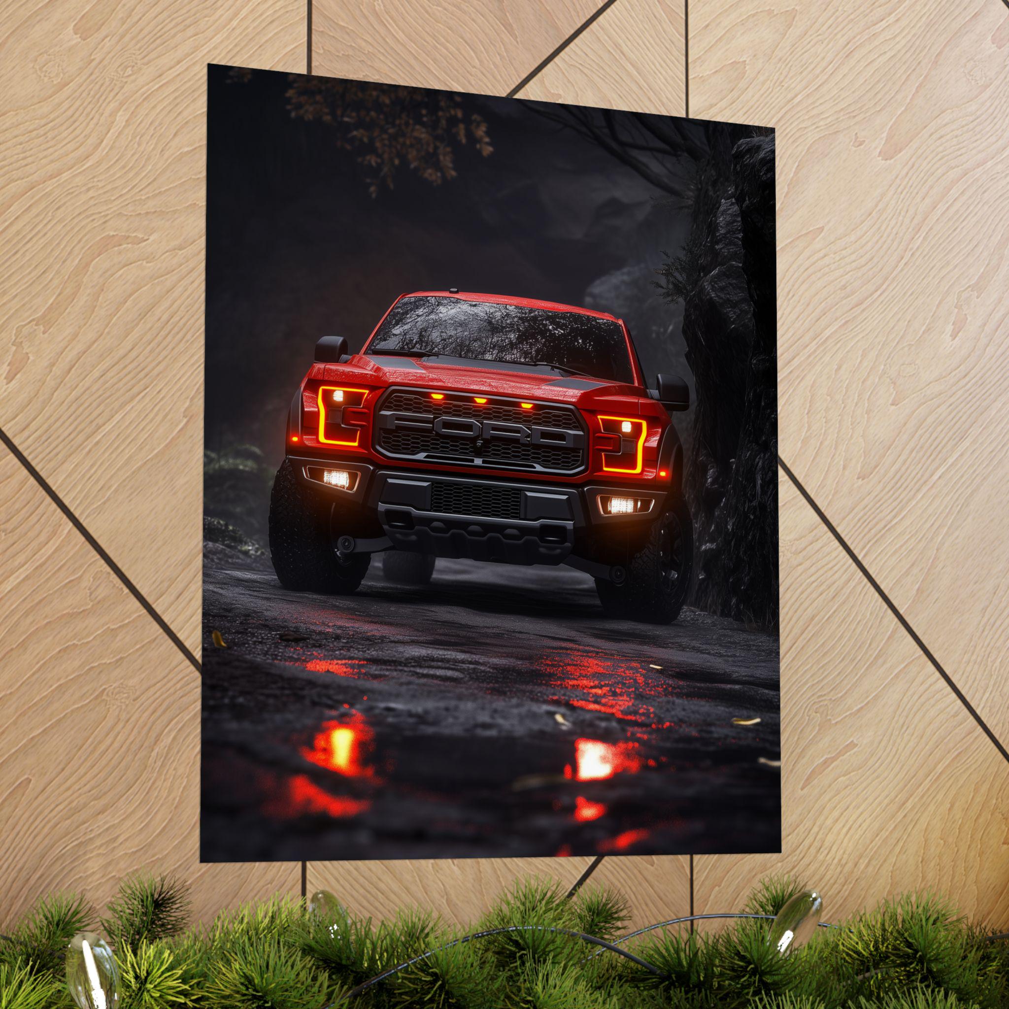 Raptor R Poster Ford F-150 Raptor Print Poster | Truck Poster | Nature Wall Art | Ford ...