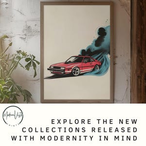Toyota Corolla AE86 Print Poster | JDM Car | Vintage | Retro Wall Art | Home Decor | Room Decor | Car Enthusiast Gift | Garage Decor | Gift