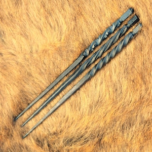 Custom Hand Forged Medieval Viking Eating Sticks | Twisted Dinning Eating Set of Forged Forks