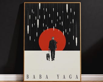 John Wick Poster  Digital Download, Baba Yaga Minimalist Movie Print, Keanu Reeves, Home Wall Decor