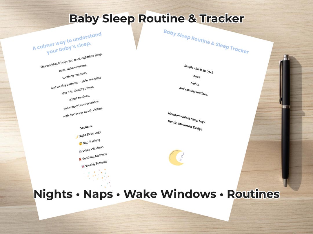 Tracking Baby Routine Baby Sleep Tracker – Newborn & Infant Routine Charts, Logs (A4/US ...