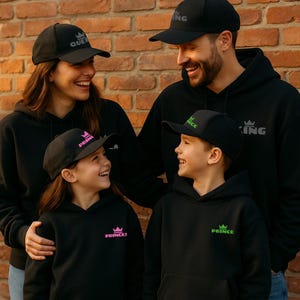 Family cap with embroidery dad mom son daughter, family look, Father's Day Mother's Day gift, partner look children parents, hat father son