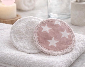 Handmade Kosmetikpad, nachhaltiges weiches Abschminkpad Zero Waste, wieder verwendbares Kosmetiktuch rosa, Make up Entferner Tuch Geschenk