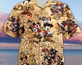 Cruise Hawaiian Shirt, Disney Pirates Mickey Family Unisex Hawaiian Shirt, Gift For Lover, Disney Cruise Shirt, Family Matching Shirt