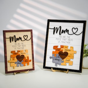 Mothers day 2025 gift Custom Mothers Day Puzzle Sign,You are the Piece that holds us together,  Personalized Gift for Mom