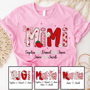 Custom Mimi Strawberry And Grandkids Sweet Summer Time Gift For Lover