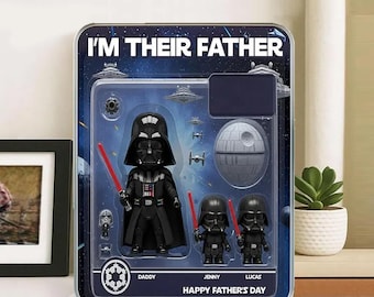 Happy Father Day 2025 Personalized Cartoon Custom Figure Acrylic Block, Father Day Acrylic Plaque, Darth Va.der Gift For Dad, Gift For Dad