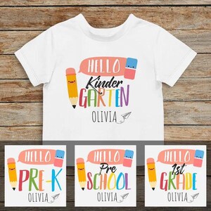 First Day Of School Shirt, Customizable Name, Shirt For Kids, Back To School, Kids Back School Shirt, Back To School Shirt