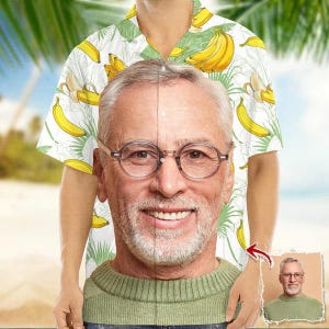 Custom face photo Hawaiian Shirt,  Personalized Summer Vacation And Travel Gifts For Family, Gift For Lover, Collage Hawaiian Shirt Family
