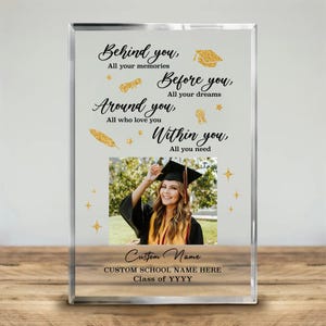 Personalized Graduation Acrylic Block With Picture, Custom Graduate College Gift, Graduation Plaque Gift For Her Him, Special Gift For Lover