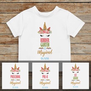 Kids Back To School Shirts, Customizable Name And Grade, First Day Of School Shirt, Kids Back School Shirt, Back To School Shirt