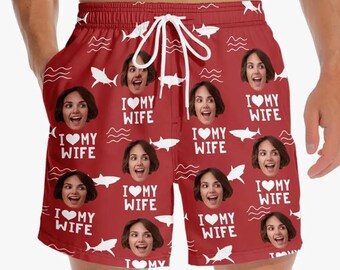 Custom Photo Seas The Day - Funny Personalized Custom Tropical Hawaiian Aloha Men Beach Shorts - Birthday Party Gift For Husband