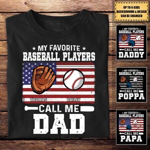 Gift For Lover My favorite baseball player calls me Dad Personalized Apparel Gift For Father T-Shirt