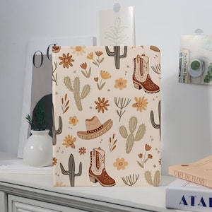 Vintage Shoes and Hats Custom iPad with Pencil Holder Case For iPad 7/8/9,iPad Pro 2021/2022/2024,iPad Air 4/5/6/7,iPad Mini 4/5/6,iPad A16.