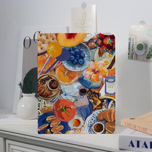 A Hearty Breakfast Custom iPad with Pencil Holder Case For iPad 7/8/9,iPad Pro 2021/2022/2024,iPad Air 4/5/6/7,iPad Mini 4/5/6,iPad A16.