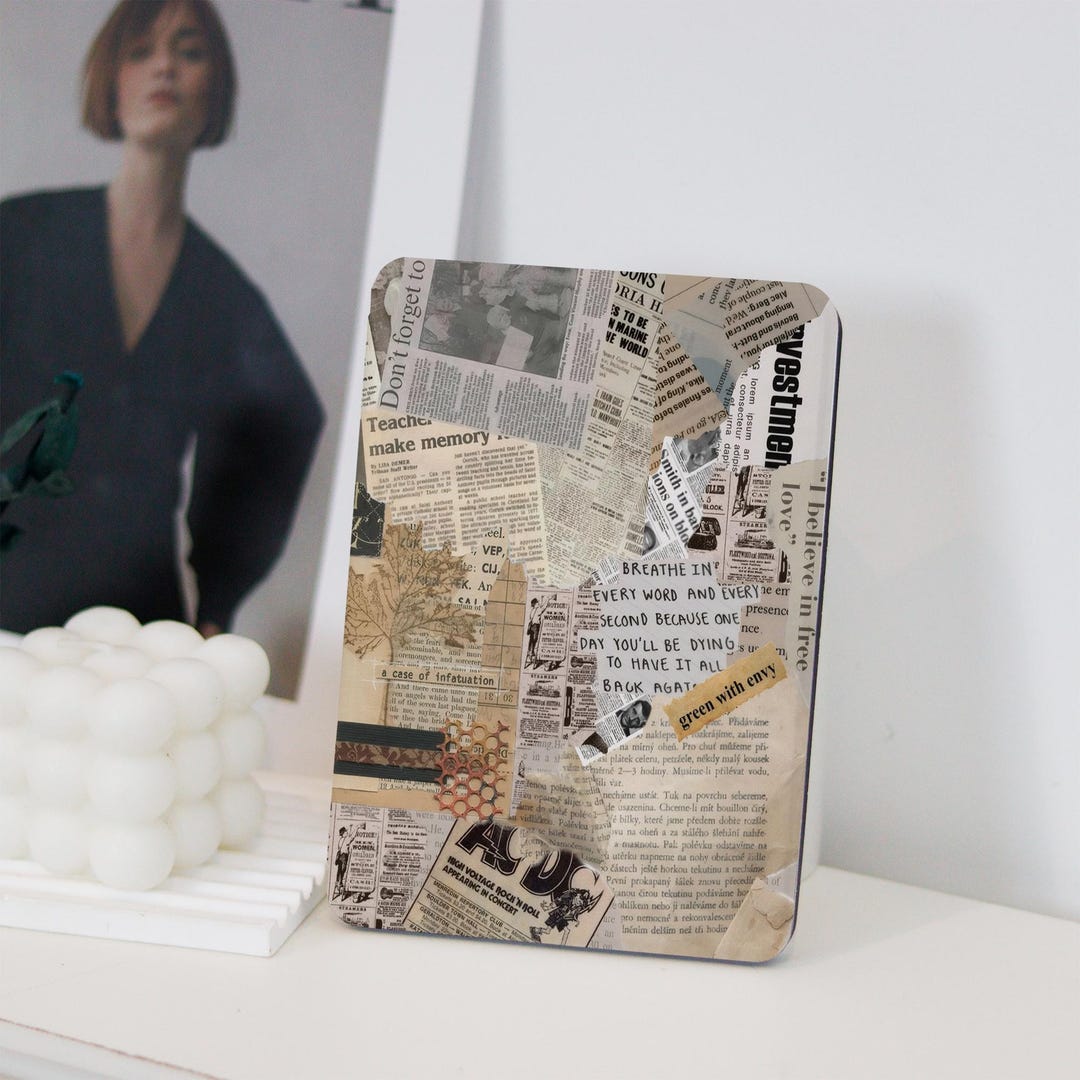 Vintage Newspaper Collage Personalised Cover for Kindle 12/11/10 Case ...