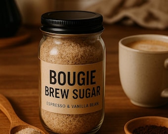 Met espresso vanilleboon doordrenkte suiker - Gourmet Coffee Sugar