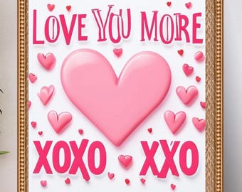 Girls nursery decor, nursery print, pink xoxo print, bedroom wall art, blush abstract print, valentines gift, png, love art, digital downloa
