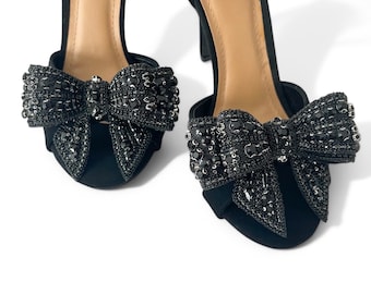 Duchess Bow Shoe Clips | 3 Colors | Formal Shoes | Prom Heels | Gifts for her | Stocking Stuffers | Ornament | Footwear Accessory