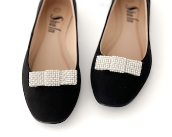 Pearls and Rhinestones Shoe Clips | Bridal Accessories | Gifts for her | Stocking Stuffers